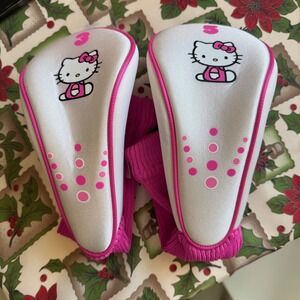 Hello Kitty Pink White Golf Club Head Covers Set 3 Putter Driver Fairway Woods